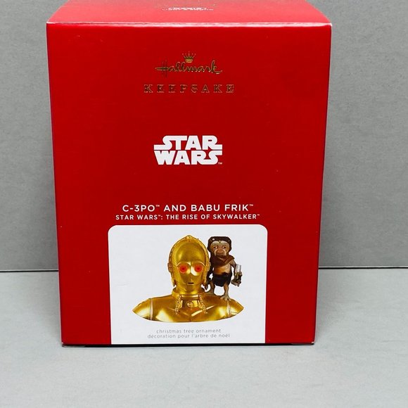 C3PO AND BABU FRIK Star Wars Rise of Skywalker Sound 2021 Hallmark Ornaments - Picture 1 of 7